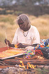 Eubena painting in the desert