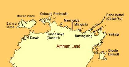 Arnhem Land map
