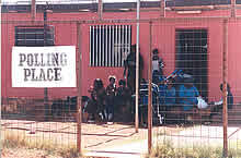 Polling booth at Balgo