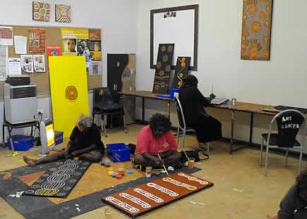 Papulankutja Artists working at Blackstone