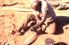 Shaping a wooden shield