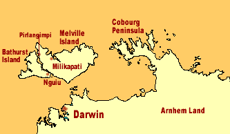 Map of Tiwi Islands